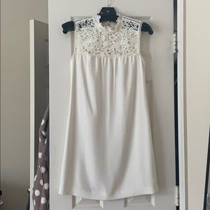 A cute lacey white dress